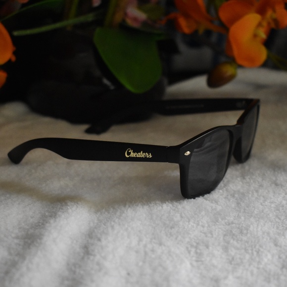 Blk/Gold Wayfarer Sunglasses by GammaRay - Picture 6 of 7